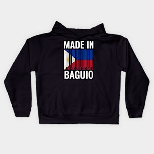 Made in Baguio Barcode Flag of the Philippines Kids Hoodie